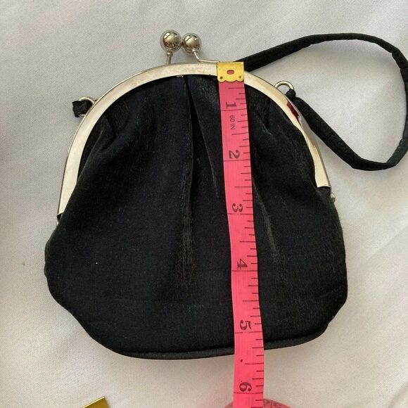 La Regale Vintage Satin Purse Evening Bag Clutch - Picture 8 of 9